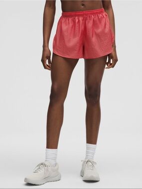 NWT Lululemon Dolphin-Hem Mid Rise Running Short 3” Desert Red